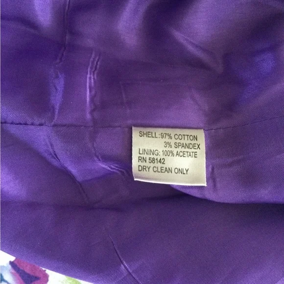 Muse Purple Floral Sleeveless Dress, Size 8 - Picture 8 of 8